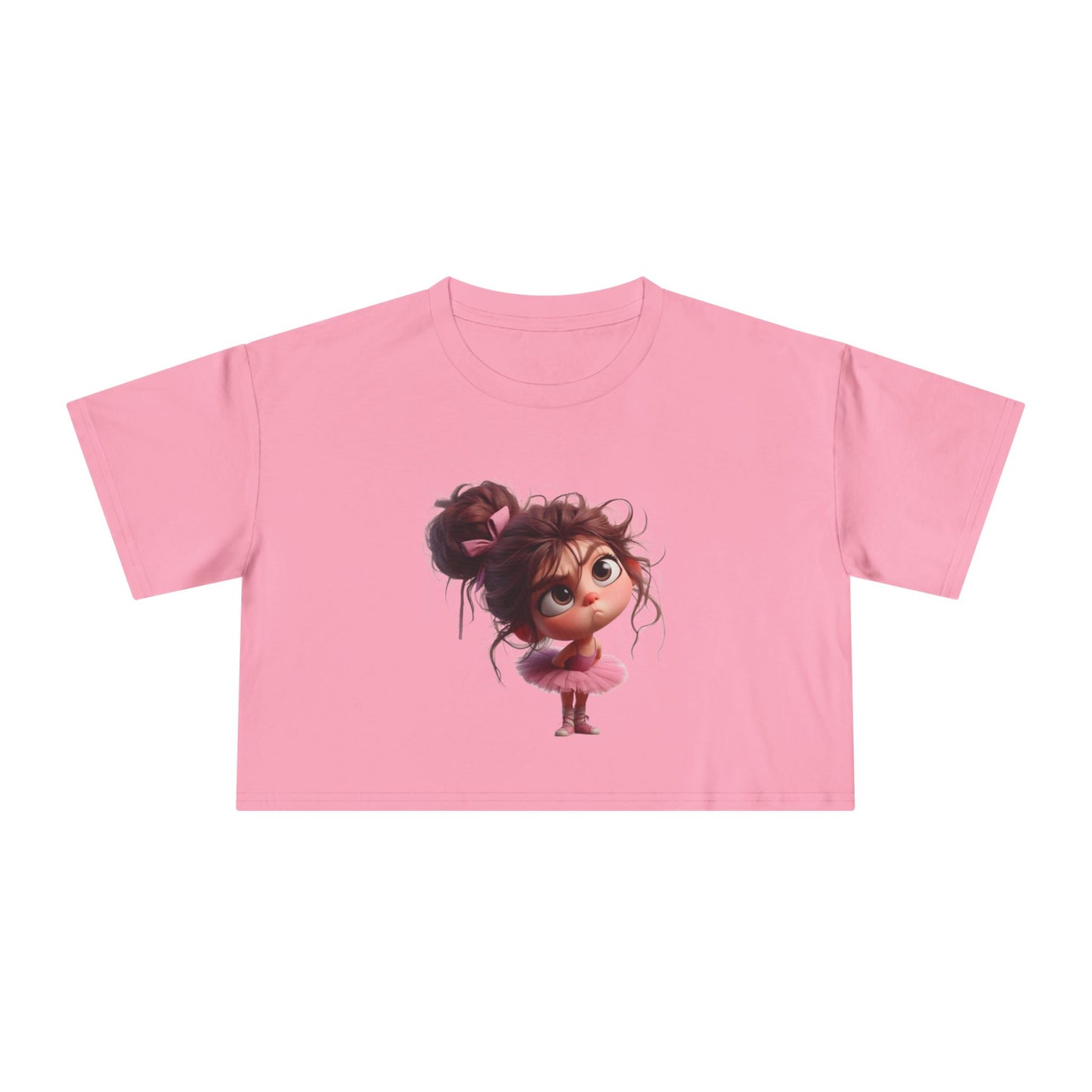Cute Cartoon Dancer Women's Crop Tee - Perfect for Dance Lovers, Casual Wear, Birthdays, Gifts, and More!