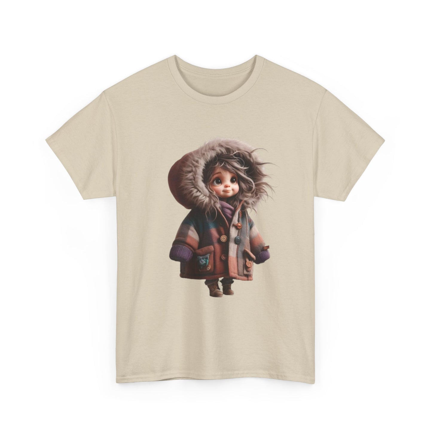 Whimsical Character Cotton Tee, Cozy Graphic Tee, Fun Casual Wear, Gift for Kids, Cartoon Apparel, Playful Outfit