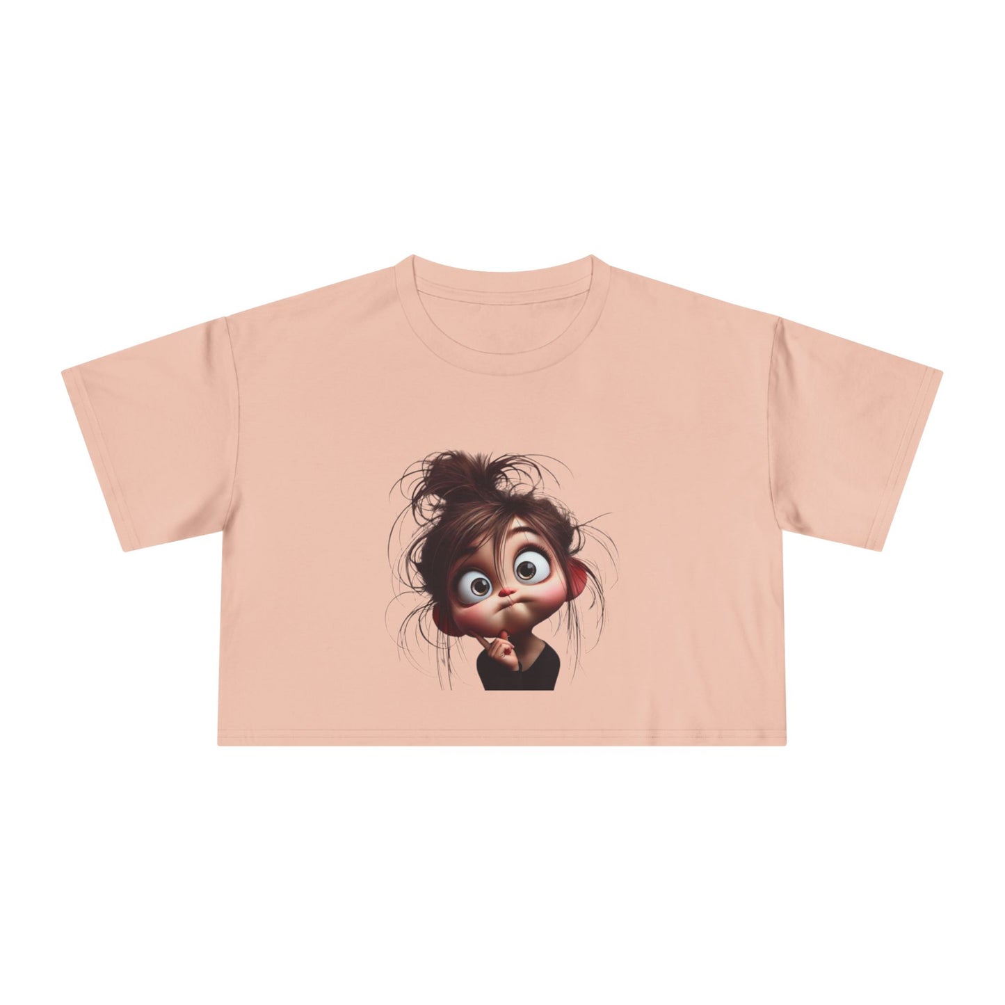 Funny Women's Crop Tee, Graphic Tee for Women, Casual T-Shirt, Humor Gift, Trendy Summer Top, Cute Everyday Wear