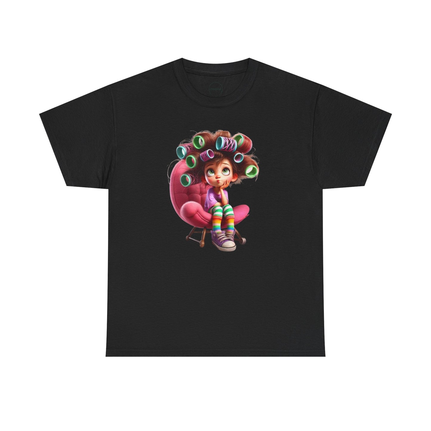 Cute Retro Cartoon Character Tee, Comfortable Cotton Tee, Gift for Kids, Fun Casual Wear, Birthday Gift, Holiday Apparel