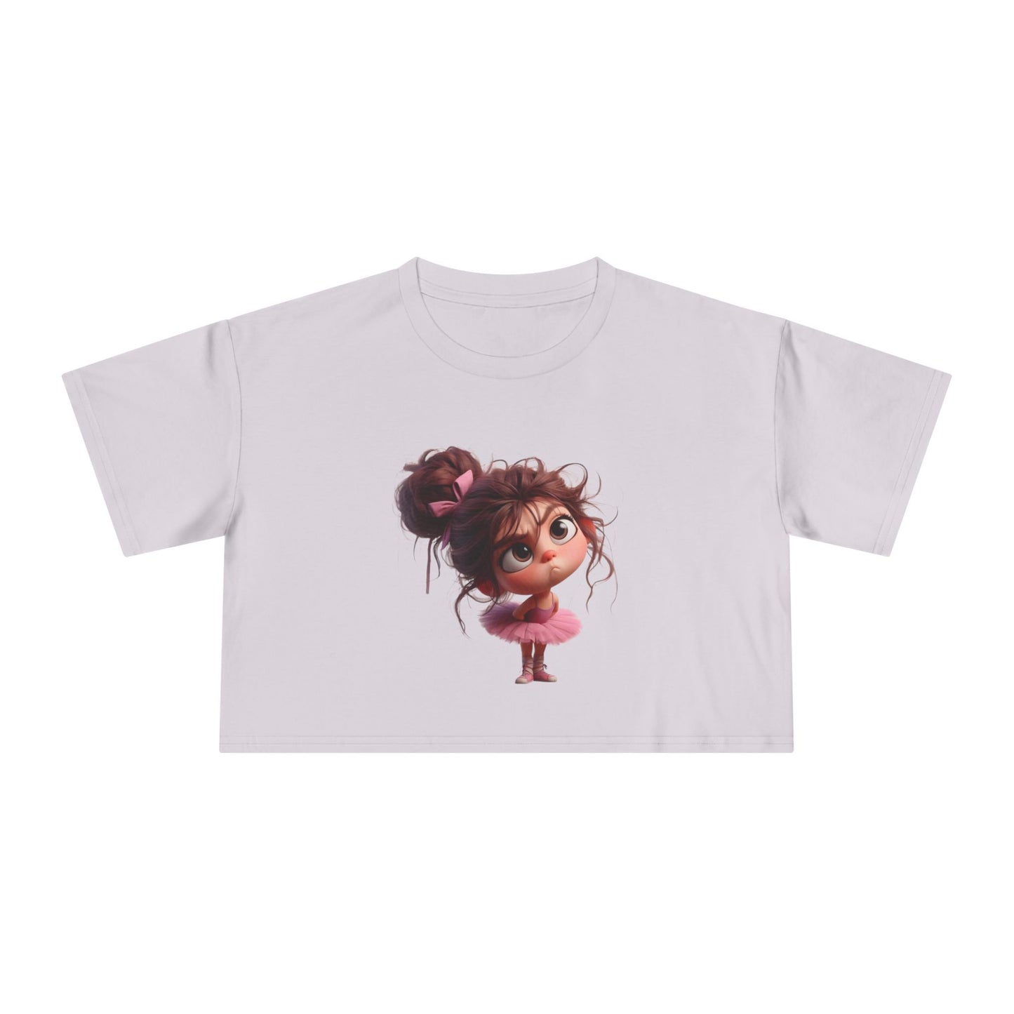 Cute Cartoon Dancer Women's Crop Tee - Perfect for Dance Lovers, Casual Wear, Birthdays, Gifts, and More!