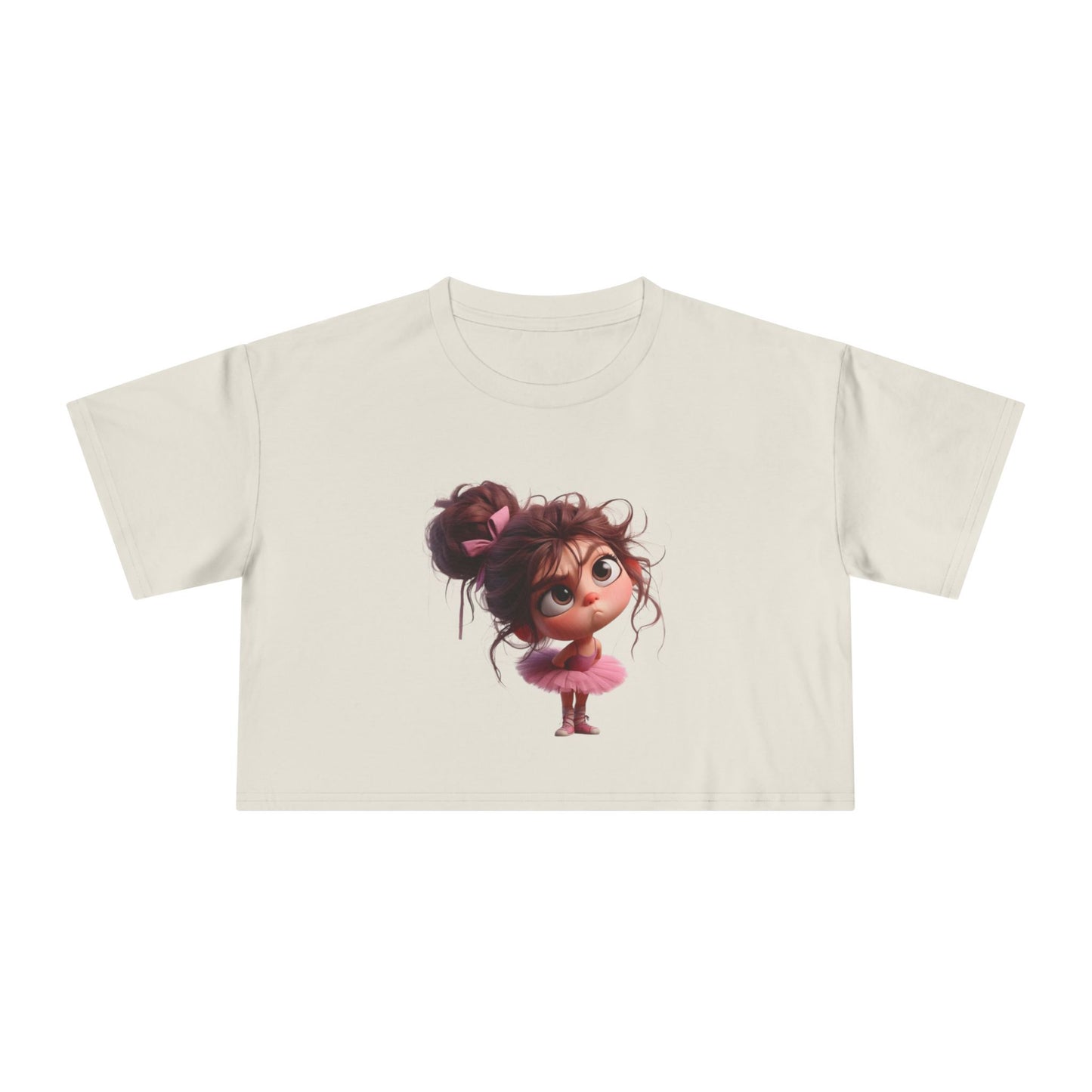 Cute Cartoon Dancer Women's Crop Tee - Perfect for Dance Lovers, Casual Wear, Birthdays, Gifts, and More!