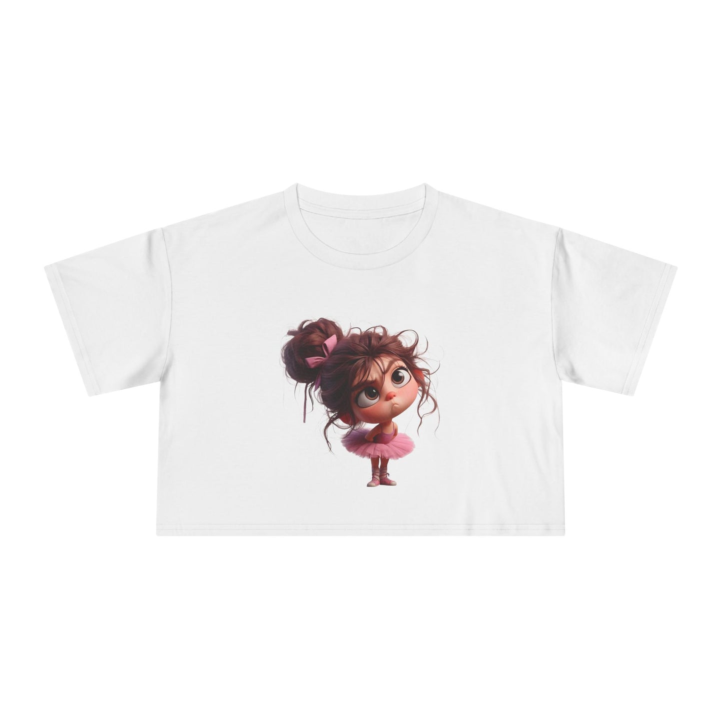Cute Cartoon Dancer Women's Crop Tee - Perfect for Dance Lovers, Casual Wear, Birthdays, Gifts, and More!