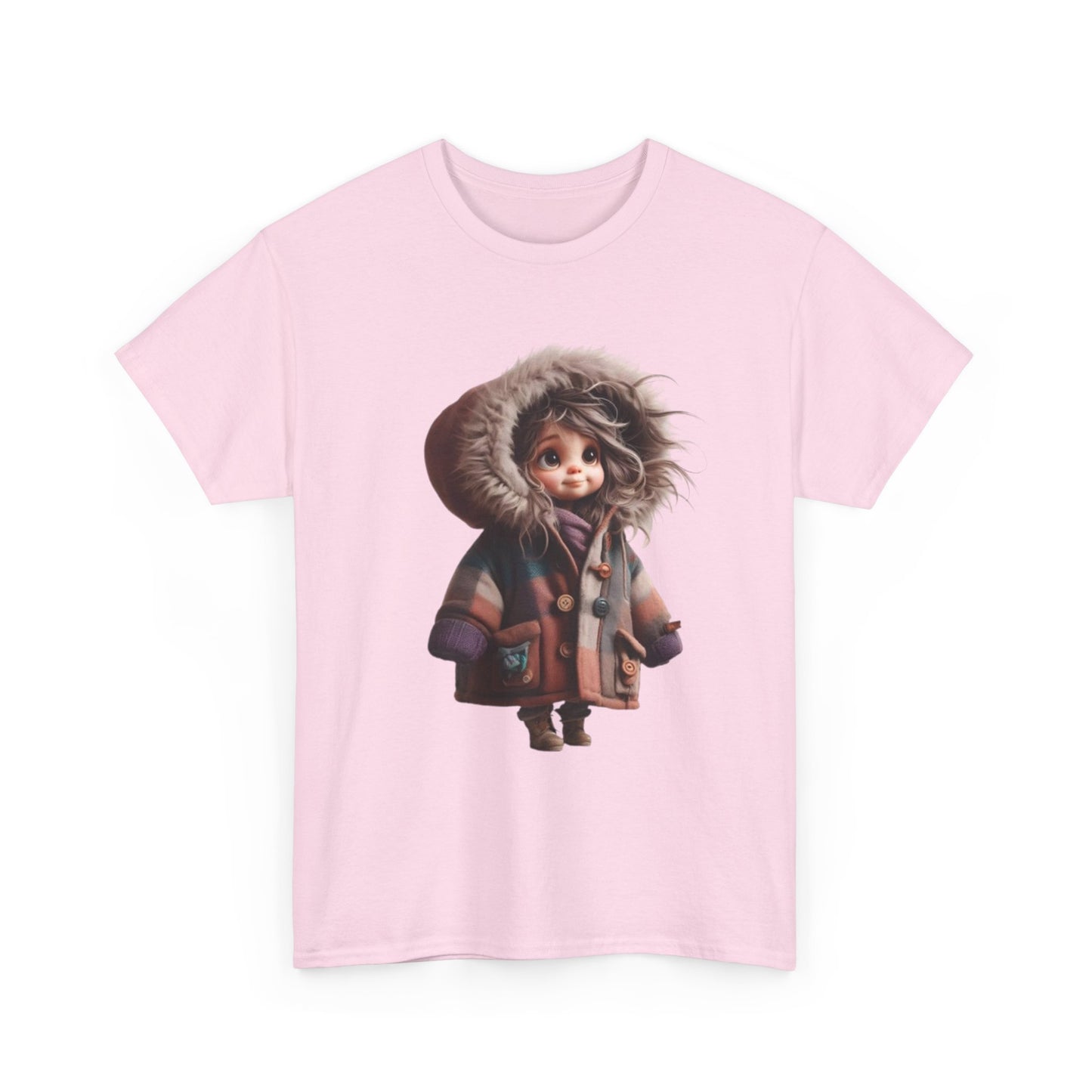 Whimsical Character Cotton Tee, Cozy Graphic Tee, Fun Casual Wear, Gift for Kids, Cartoon Apparel, Playful Outfit