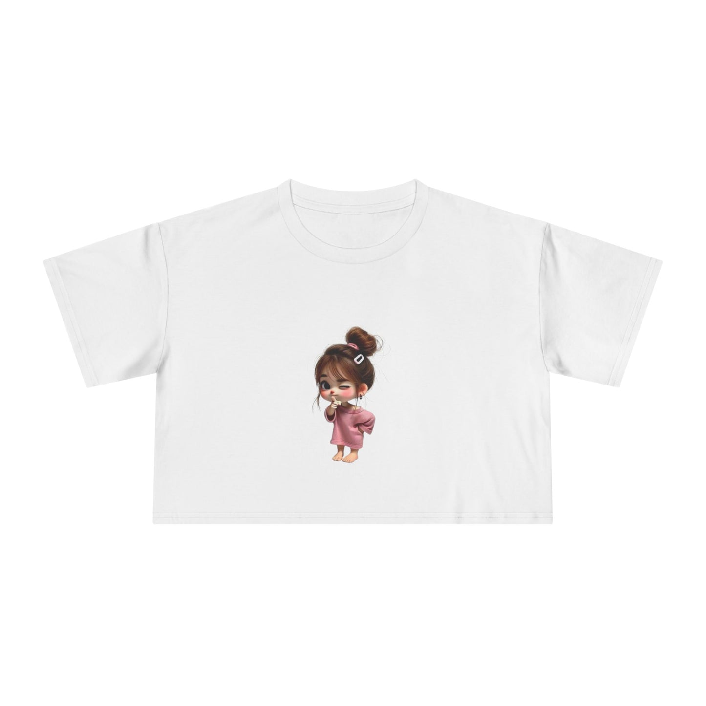 Cute Animal Friends Women's Crop Tee - Playful Summer Style, Casual Wear, Gift for Animal Lovers, Outdoor Events, Trendy Summer Outfit