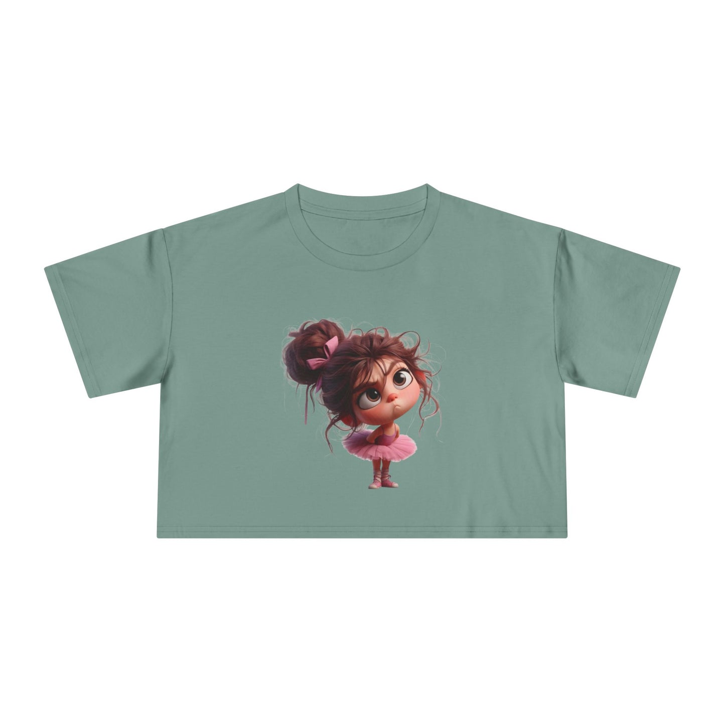 Cute Cartoon Dancer Women's Crop Tee - Perfect for Dance Lovers, Casual Wear, Birthdays, Gifts, and More!