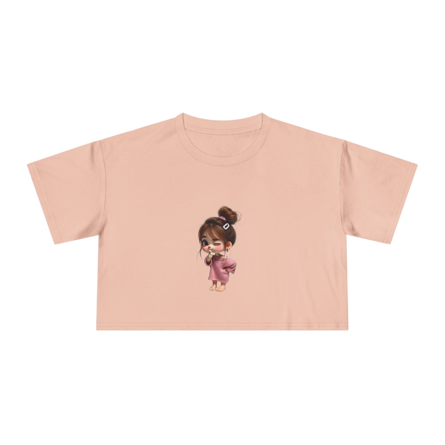 Cute Animal Friends Women's Crop Tee - Playful Summer Style, Casual Wear, Gift for Animal Lovers, Outdoor Events, Trendy Summer Outfit