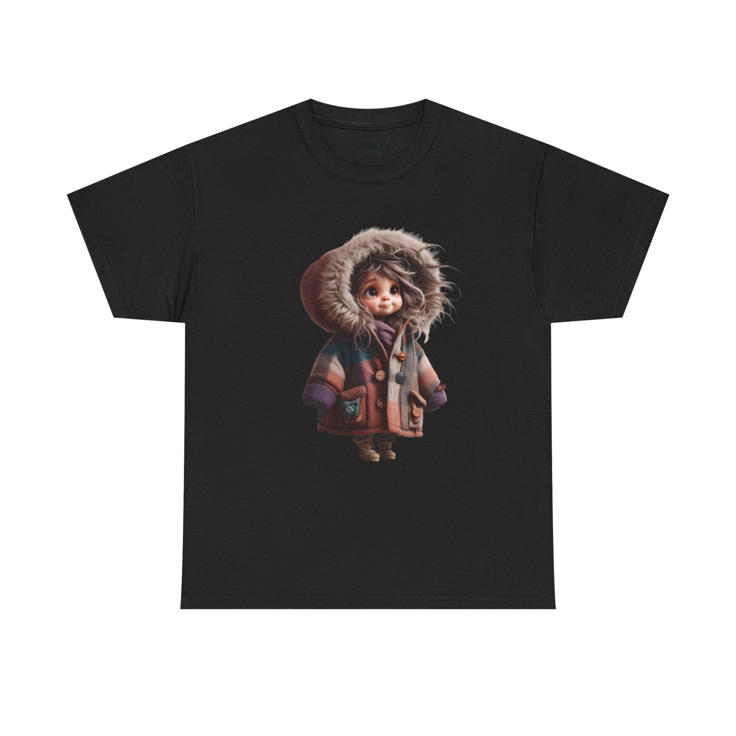 Whimsical Character Cotton Tee, Cozy Graphic Tee, Fun Casual Wear, Gift for Kids, Cartoon Apparel, Playful Outfit