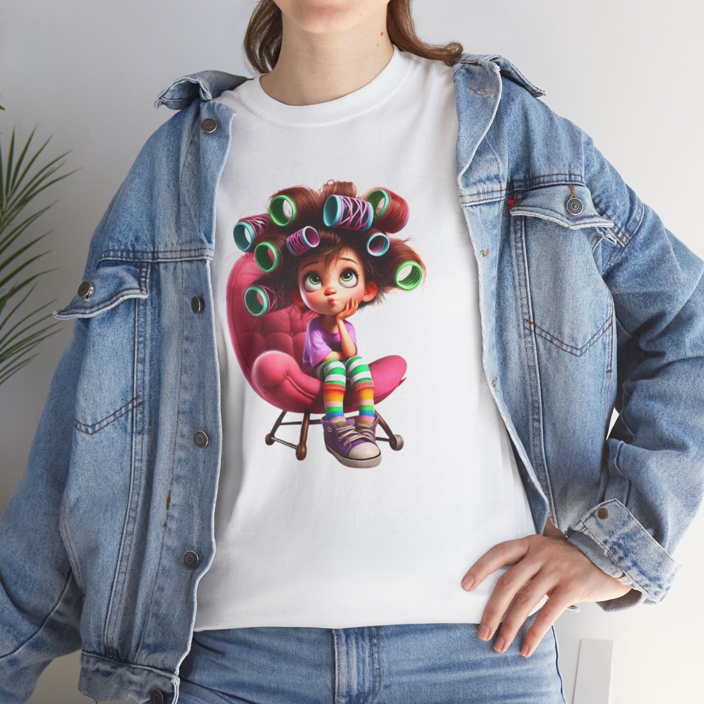 Cute Retro Cartoon Character Tee, Comfortable Cotton Tee, Gift for Kids, Fun Casual Wear, Birthday Gift, Holiday Apparel