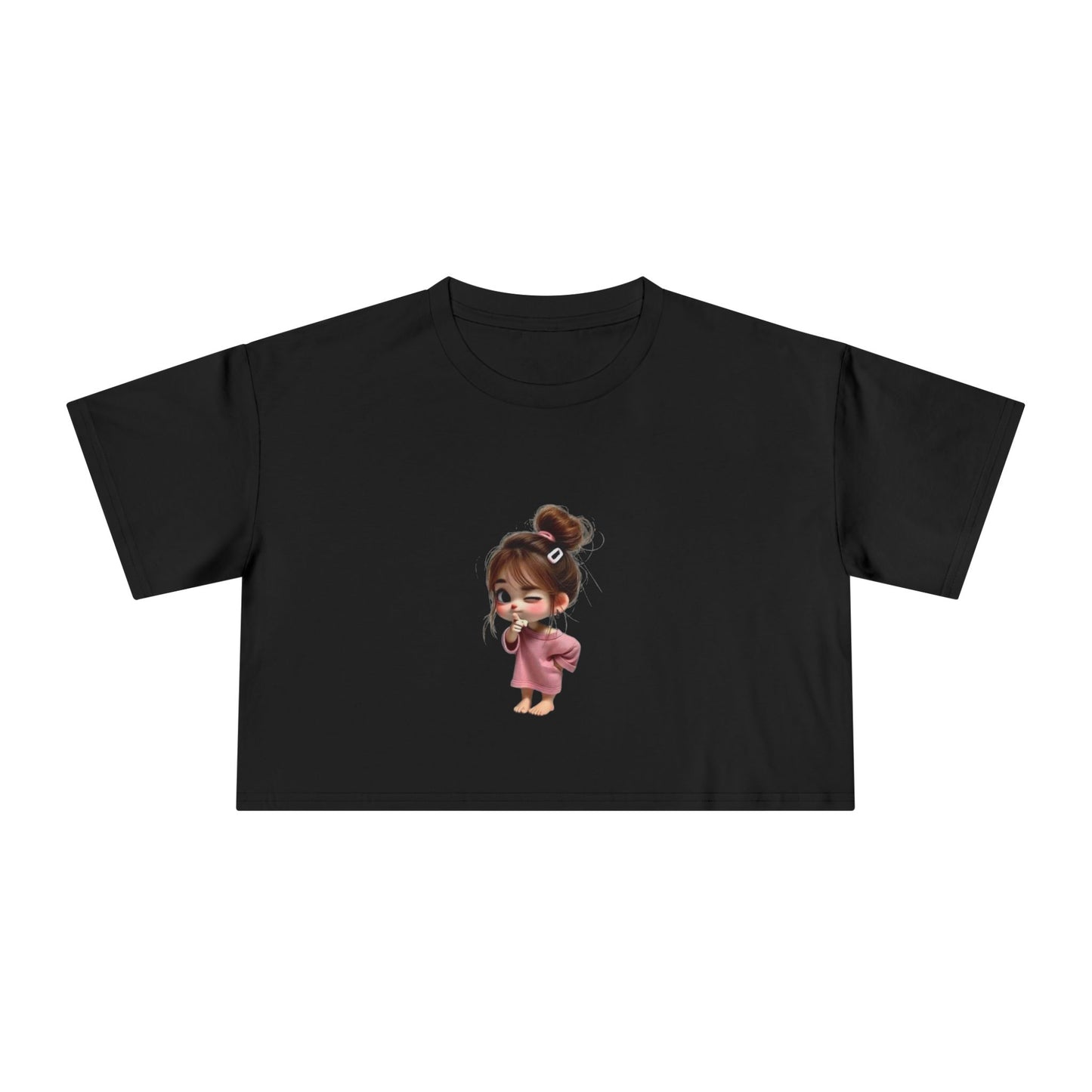 Cute Animal Friends Women's Crop Tee - Playful Summer Style, Casual Wear, Gift for Animal Lovers, Outdoor Events, Trendy Summer Outfit