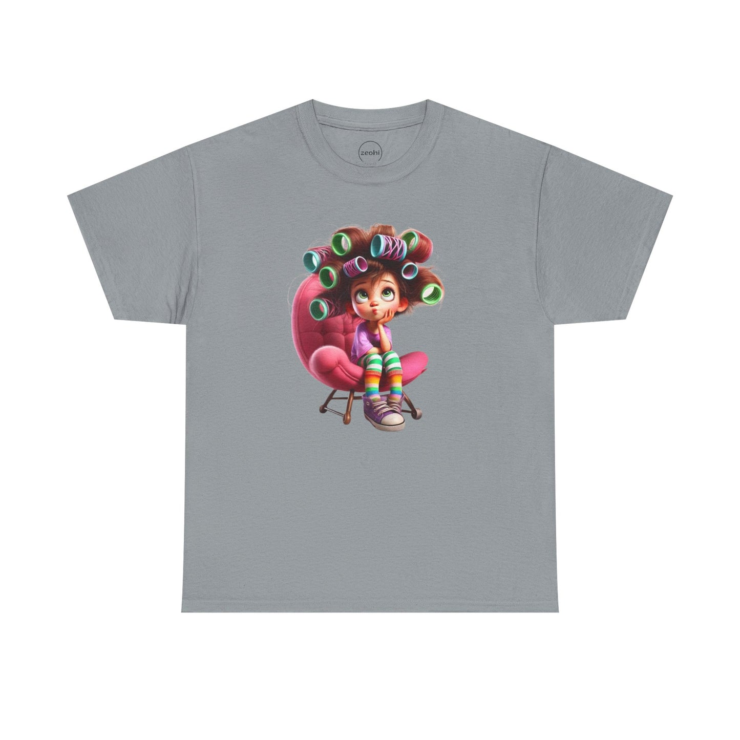 Cute Retro Cartoon Character Tee, Comfortable Cotton Tee, Gift for Kids, Fun Casual Wear, Birthday Gift, Holiday Apparel