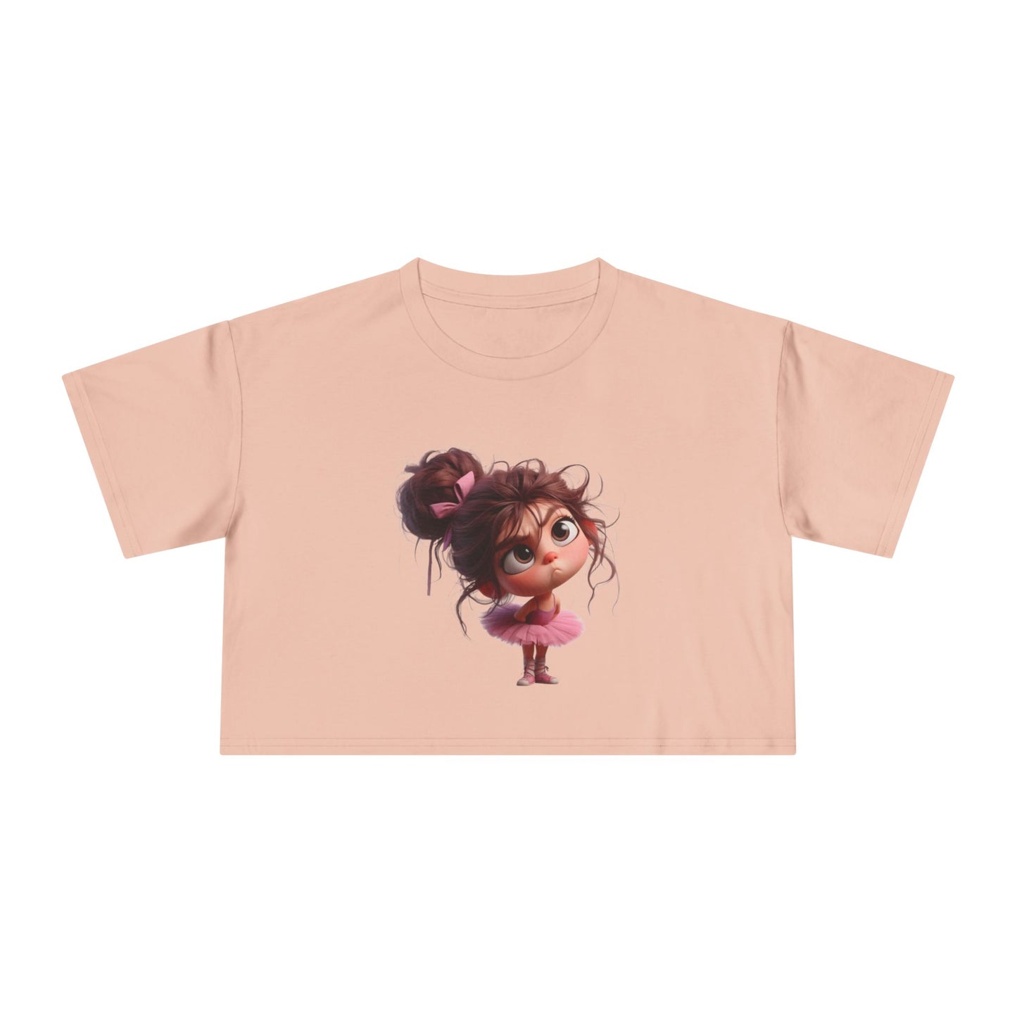 Cute Cartoon Dancer Women's Crop Tee - Perfect for Dance Lovers, Casual Wear, Birthdays, Gifts, and More!
