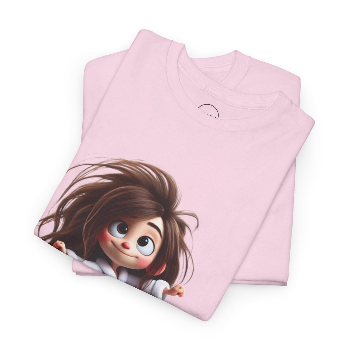 Cute Character Unisex Heavy Cotton Tee - Fun Graphic Tee for Parties, Gifts, Casual Wear, Birthdays, Everyday Comfort
