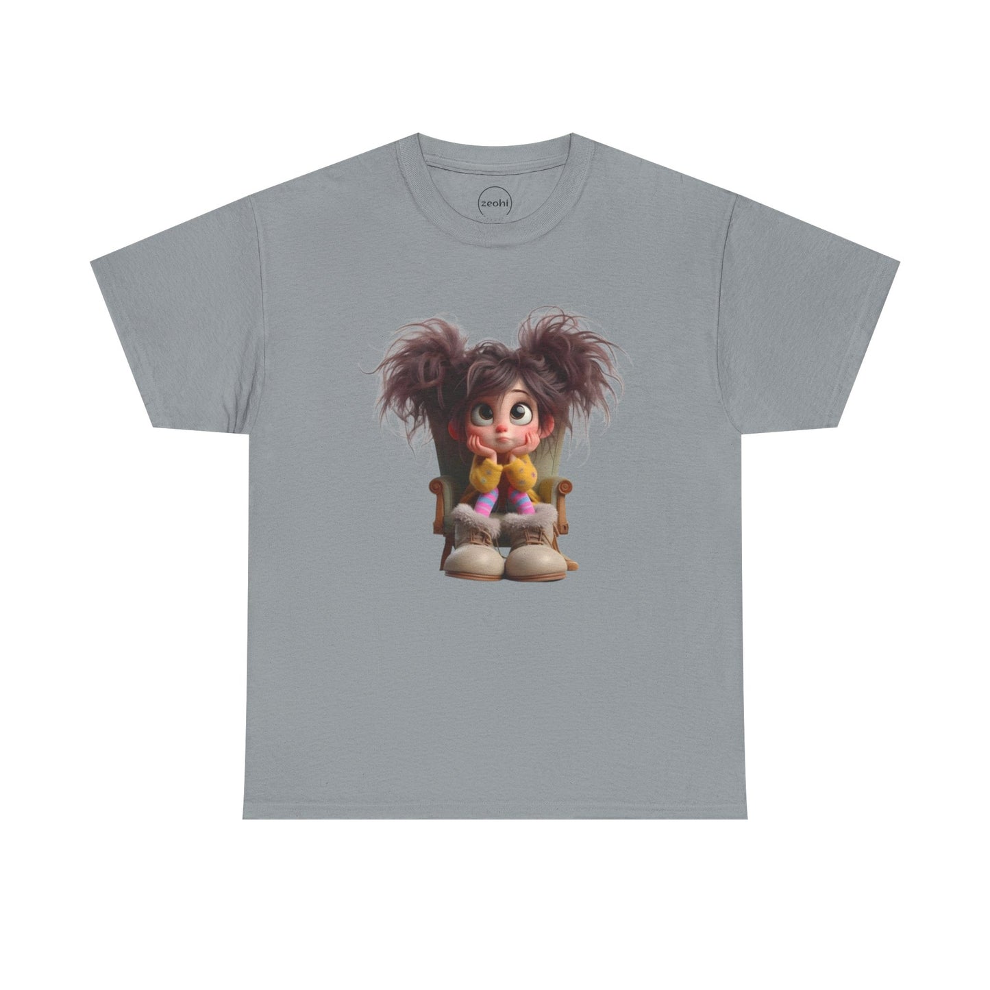 Playful Cartoon Tee for Kids, Fun Graphic Shirt, Unisex Cotton Tee, Whimsical Kid’s Apparel, Birthday Gift, Everyday Wear