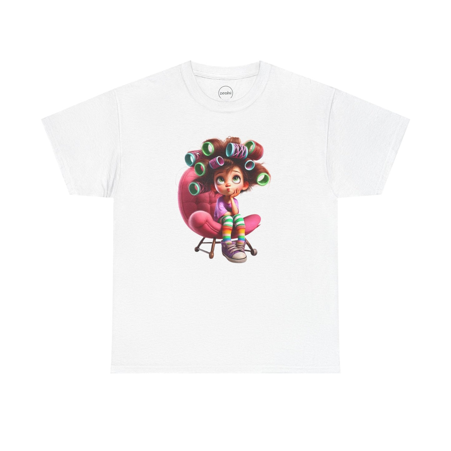 Cute Retro Cartoon Character Tee, Comfortable Cotton Tee, Gift for Kids, Fun Casual Wear, Birthday Gift, Holiday Apparel