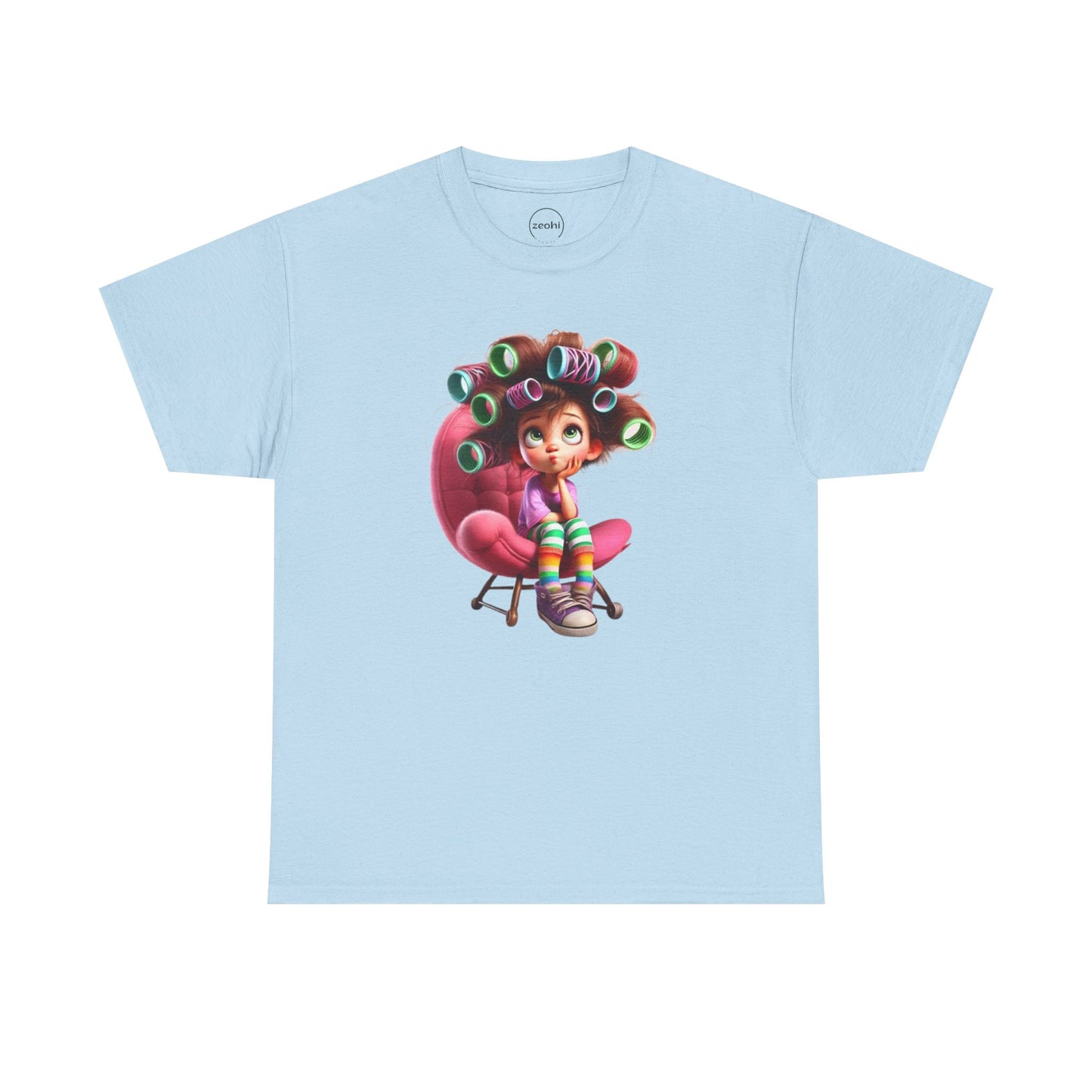 Cute Retro Cartoon Character Tee, Comfortable Cotton Tee, Gift for Kids, Fun Casual Wear, Birthday Gift, Holiday Apparel
