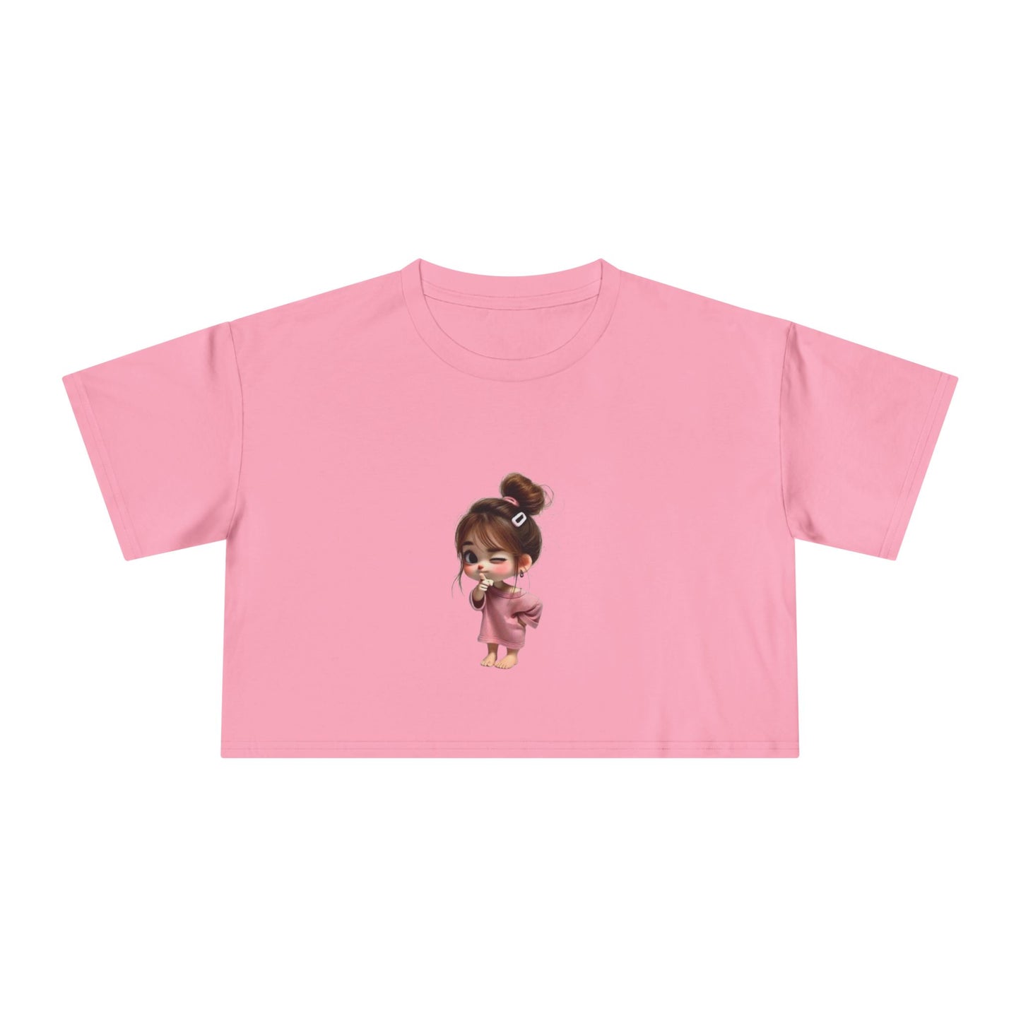 Cute Animal Friends Women's Crop Tee - Playful Summer Style, Casual Wear, Gift for Animal Lovers, Outdoor Events, Trendy Summer Outfit