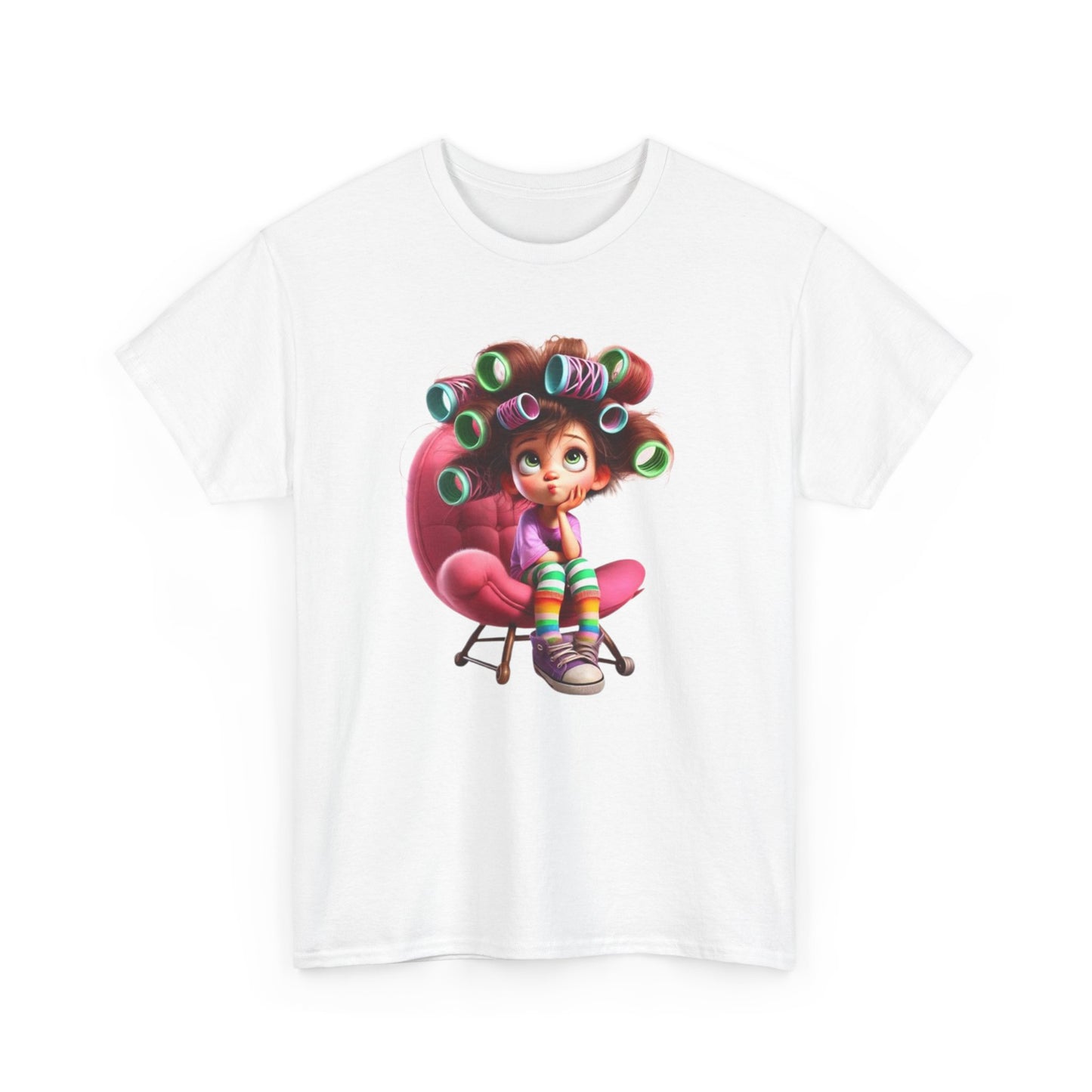 Cute Retro Cartoon Character Tee, Comfortable Cotton Tee, Gift for Kids, Fun Casual Wear, Birthday Gift, Holiday Apparel