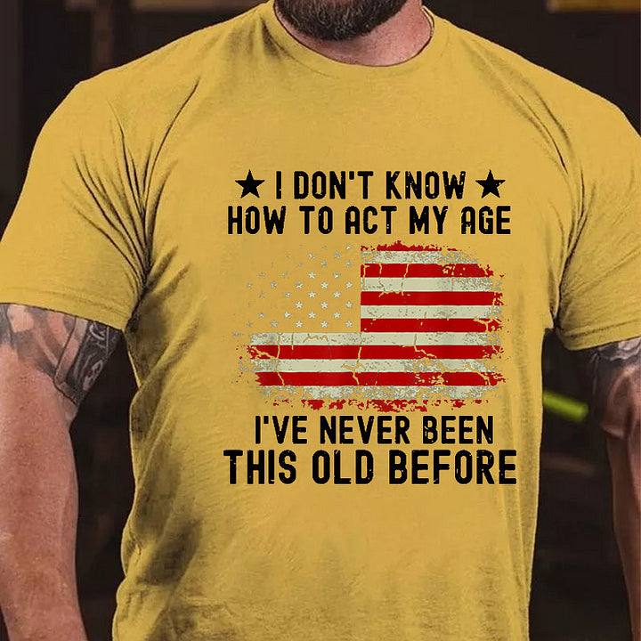 Humorous Military Style Shirt – USA Flag