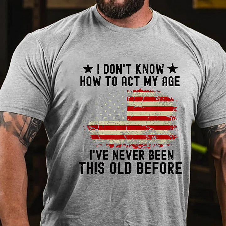 Humorous Military Style Shirt – USA Flag