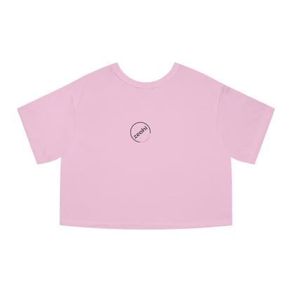Yoga Enthusiast Cropped Tee - Fun Cartoon Design, Relaxed Fit, Gift for Yogis, Cute Workout Top, Mindfulness Apparel
