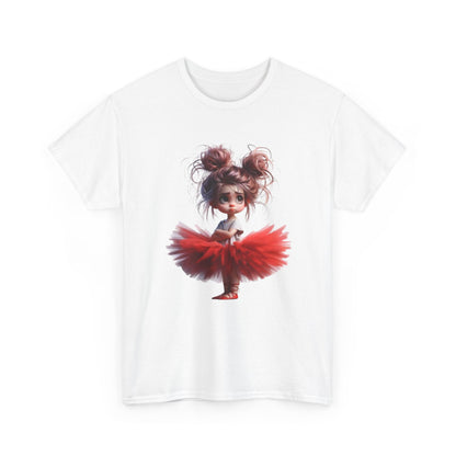Ballet Dancer Tee, Unisex Heavy Cotton Tee, Cute Graphic Tee, Gift for Dance Lovers, Fun Shirt for Kids, Artsy Casual Wear