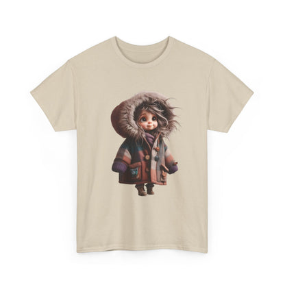 Whimsical Character Cotton Tee, Cozy Graphic Tee, Fun Casual Wear, Gift for Kids, Cartoon Apparel, Playful Outfit
