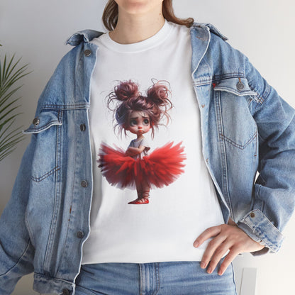 Ballet Dancer Tee, Unisex Heavy Cotton Tee, Cute Graphic Tee, Gift for Dance Lovers, Fun Shirt for Kids, Artsy Casual Wear