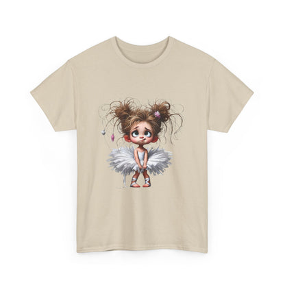 Cute Ballerina Tee - Fun Unisex Cotton Shirt for Dancers, Birthdays, Gifts, Everyday Wear, Dance Events