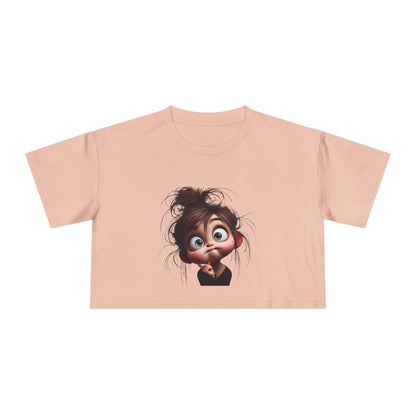 Funny Women's Crop Tee, Graphic Tee for Women, Casual T-Shirt, Humor Gift, Trendy Summer Top, Cute Everyday Wear