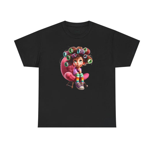 Cute Retro Cartoon Character Tee, Comfortable Cotton Tee, Gift for Kids, Fun Casual Wear, Birthday Gift, Holiday Apparel