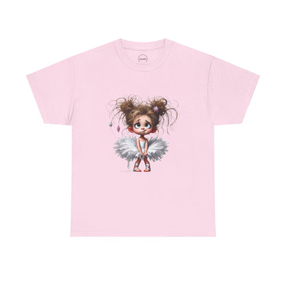 Cute Ballerina Tee - Fun Unisex Cotton Shirt for Dancers, Birthdays, Gifts, Everyday Wear, Dance Events