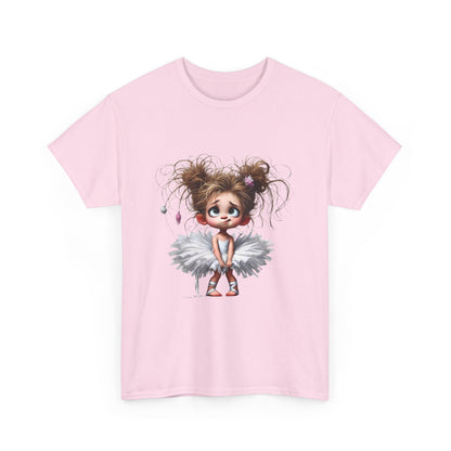 Cute Ballerina Tee - Fun Unisex Cotton Shirt for Dancers, Birthdays, Gifts, Everyday Wear, Dance Events