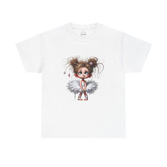 Cute Ballerina Tee - Fun Unisex Cotton Shirt for Dancers, Birthdays, Gifts, Everyday Wear, Dance Events