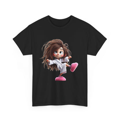 Cute Character Unisex Heavy Cotton Tee - Fun Graphic Tee for Parties, Gifts, Casual Wear, Birthdays, Everyday Comfort