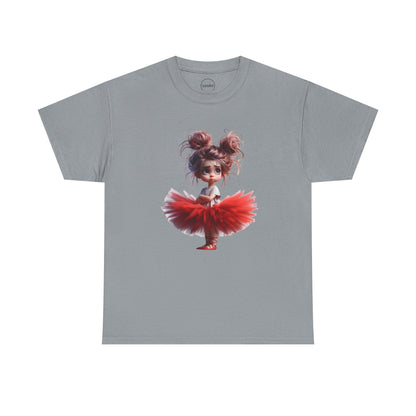 Ballet Dancer Tee, Unisex Heavy Cotton Tee, Cute Graphic Tee, Gift for Dance Lovers, Fun Shirt for Kids, Artsy Casual Wear