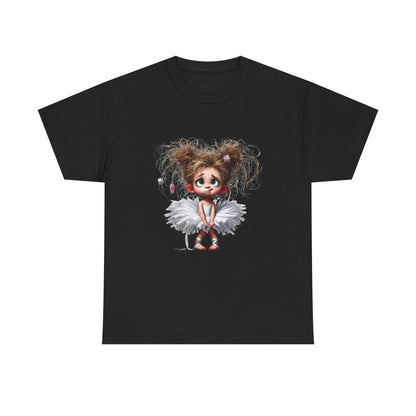 Cute Ballerina Tee - Fun Unisex Cotton Shirt for Dancers, Birthdays, Gifts, Everyday Wear, Dance Events