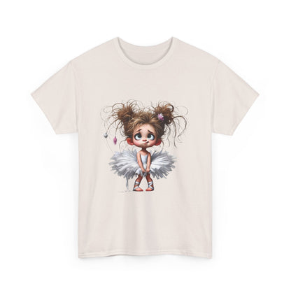 Cute Ballerina Tee - Fun Unisex Cotton Shirt for Dancers, Birthdays, Gifts, Everyday Wear, Dance Events