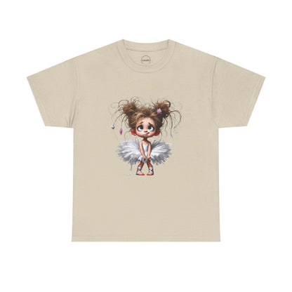 Cute Ballerina Tee - Fun Unisex Cotton Shirt for Dancers, Birthdays, Gifts, Everyday Wear, Dance Events