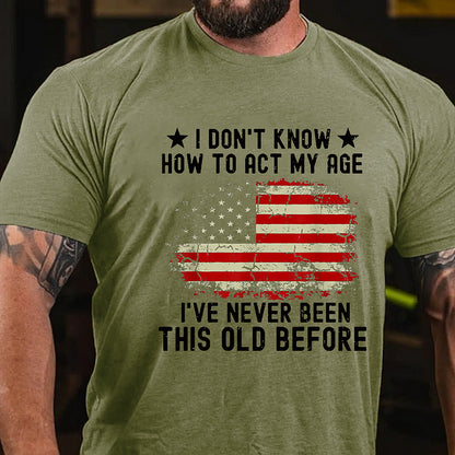 Humorous Military Style Shirt – USA Flag