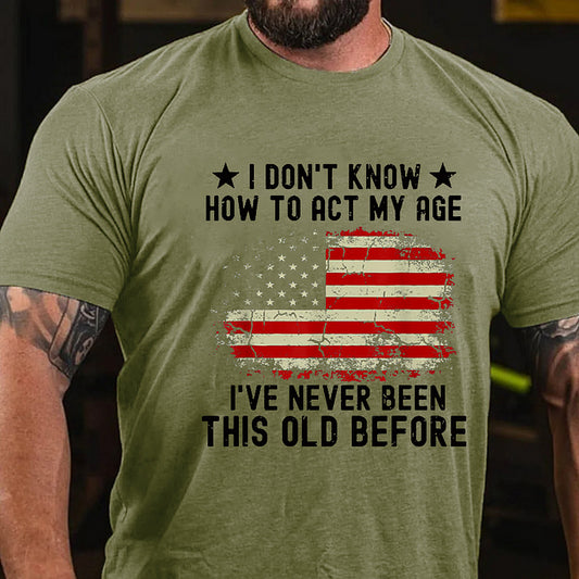 Humorous Military Style Shirt – USA Flag