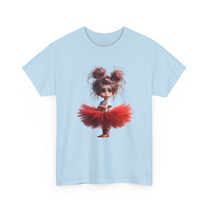 Ballet Dancer Tee, Unisex Heavy Cotton Tee, Cute Graphic Tee, Gift for Dance Lovers, Fun Shirt for Kids, Artsy Casual Wear