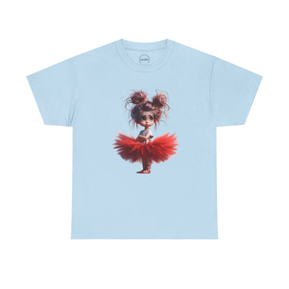 Ballet Dancer Tee, Unisex Heavy Cotton Tee, Cute Graphic Tee, Gift for Dance Lovers, Fun Shirt for Kids, Artsy Casual Wear