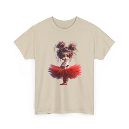 Ballet Dancer Tee, Unisex Heavy Cotton Tee, Cute Graphic Tee, Gift for Dance Lovers, Fun Shirt for Kids, Artsy Casual Wear