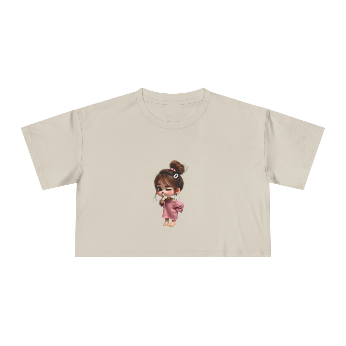 Cute Animal Friends Women's Crop Tee - Playful Summer Style, Casual Wear, Gift for Animal Lovers, Outdoor Events, Trendy Summer Outfit