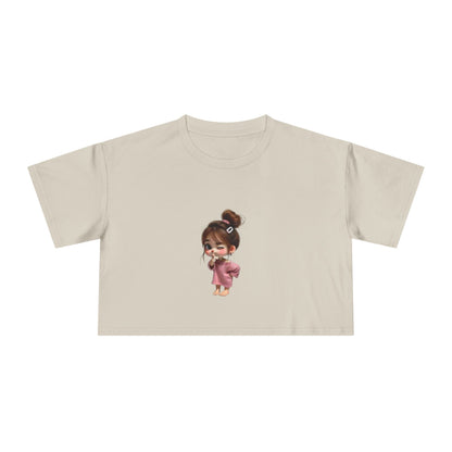 Cute Animal Friends Women's Crop Tee - Playful Summer Style, Casual Wear, Gift for Animal Lovers, Outdoor Events, Trendy Summer Outfit