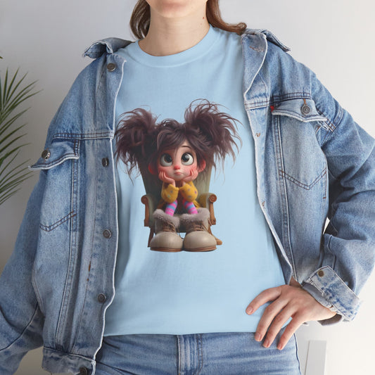 Playful Cartoon Tee for Kids, Fun Graphic Shirt, Unisex Cotton Tee, Whimsical Kid’s Apparel, Birthday Gift, Everyday Wear
