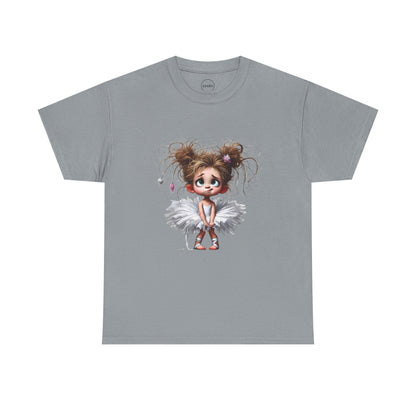 Cute Ballerina Tee - Fun Unisex Cotton Shirt for Dancers, Birthdays, Gifts, Everyday Wear, Dance Events