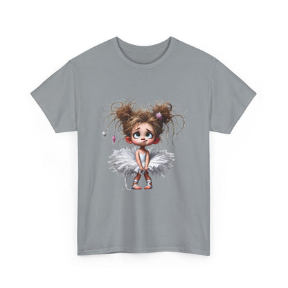 Cute Ballerina Tee - Fun Unisex Cotton Shirt for Dancers, Birthdays, Gifts, Everyday Wear, Dance Events