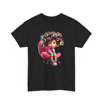 Cute Retro Cartoon Character Tee, Comfortable Cotton Tee, Gift for Kids, Fun Casual Wear, Birthday Gift, Holiday Apparel
